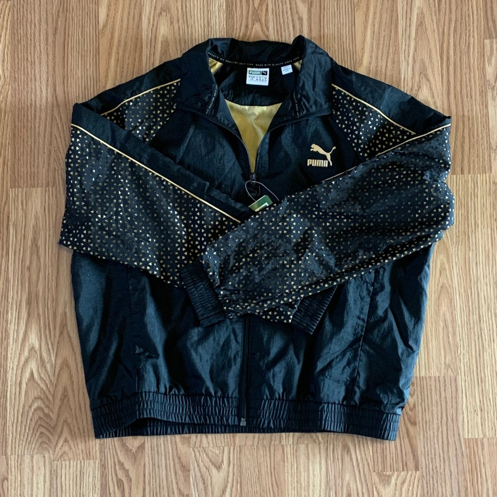 Puma black and gold jacket size L